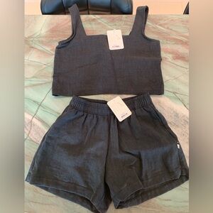 Jax and Lennon onyx linen set new with tags